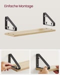 Miniatyrbilde 6 av 6: Vegghylle Sett, 12x30x11 cm, 12x35x11 cm, 12x40x11 cm, Eik