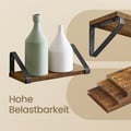 Miniatyrbilde 3 av 6: Vegg­hyller, 12x30x11 cm, 12x35x11 cm, 12x40x11 cm, brun svart