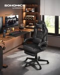 Miniatyrbilde 2 av 6: Gamingstol, Ergonomisk, Justerbar, 90-135° Hellning, Svart Rød
