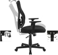 Miniatyrbilde 4 av 6: Kontorstol, ergonomisk nettstol med svingfunksjon, 53x52x110,5 cm, svart