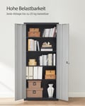 Miniatyrbillede 4 af 6: Opbevaringsskab, Stål, 40x80x180 cm, Sølv
