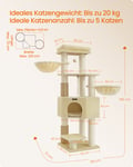 Miniatyrbilde 6 av 6: Kattetre, 50x50x160 cm, Sandbeige