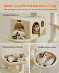 Miniatyrbillede 3 af 6: Klatretræ til katte, 70x60x107 cm, Beige