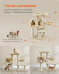 Miniatyrbillede 5 af 6: Klatretræ til katte, 70x60x107 cm, Beige