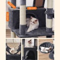 Miniatyrbilde 5 av 6: Klatrestativ for katt, 55x45x168 cm, Grå