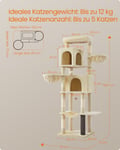 Miniatyrbilde 6 av 6: Kattestativ, 59x48x190,7 cm, Beige