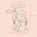 Miniatyrbilde 6 av 6: Klatrestativ for katt, 48,1x48,1x96,1 cm, Hvit