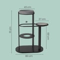 Miniatyrbillede 3 af 6: Kattetårn 80x43x107 cm Sort, metal