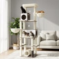 Miniatyrbilde 4 av 6: Kattestativ, 60x60x197 cm, greige, flerplans kattemøbel