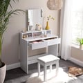 Miniatyrbillede 4 af 6: Makeupbord, 80x40x140 cm, Hvid
