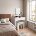 Miniatyrbillede 2 af 6: Toilettbord, 40x80x140 cm, Hvid