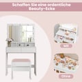Miniatyrbillede 6 af 6: Garderobebord, 40x80x140 cm, Hvid