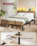 Miniatyrbillede 2 af 6: Sengeramme, 215x147x100,3 cm, Brun