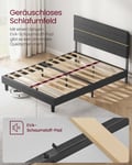 Miniatyrbillede 5 af 6: Dobbeltsengramme, 202x140x110/116,5 cm, Grå