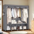 Miniatyrbilde 1 av 6: Tøygarderobe, 45x170x167 cm, Grå