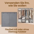 Miniatyrbilde 2 av 6: Tøygarderobe, 45x170x167 cm, Grå