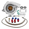 Miniatyrbillede 1 af 5: Billet Turbo, T3/T4 Flange, 63 A/R Turbine, 5-Bolt Udstødningsflange, Op til 400 HK, Oliekølet