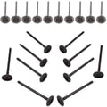 Miniatyrbillede 1 af 5: Motorindsugningsudstødningsventiler, Hoved 31mm x Stamme 6mm x Længde 104.3mm, Hoved 27mm x Stamme 6mm x Længde 103.3mm