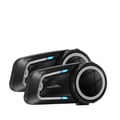 Miniatyrbillede 1 af 5: Motorcykel Intercom Headset, Bluetooth 5.4, Multi-Channel Audio, 2000m Rækkevidde, 40mm HIFI Højttaler, IP67 Vandtæt