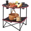 Miniatyrbillede 1 af 5: Foldbart Bord, 600D Oxford Stof, 720x720x610 mm, 25 kg Belastning, 1,4 kg Vægt, Rund Form