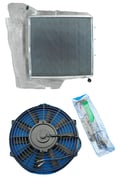 Miniatyrbillede 1 af 5: Radiator og ventilator kit, aluminium, kompatibel med 4x4 køretøjsmodel FJ73/FJ75, forbedret køleeffektivitet, nem installation