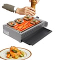 Miniatyrbillede 1 af 5: Elektrisk Grill, Rustfrit Stål, 2,5 kW, 220V / 50Hz, Justerbar Temperatur 50°C - 300°C, Dimensioner 54,2 cm x 28 cm
