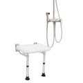 Miniatyrbillede 1 af 5: Brusebænk, vægmonteret, foldbar, skridsikre fødder,42-53cm