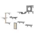 Miniatyrbillede 1 af 5: Katteshelves, Robust Design, Tre-niveau Struktur,6stk