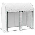 Miniatyrbillede 1 af 5: Drivhus, PE Presenning Materiale, 200 x 100 x 178 cm Dimensioner, Egnet til Klatreplanter, Vandtæt Design, 2 Rullende Døre