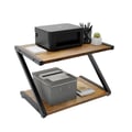 Miniatyrbillede 1 af 5: Printer Stand, Kulstofstål og MDF, 60 cm x 40 cm x 75 cm, 2 niveauer, Sort og Brun, Z-formet