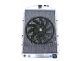 Miniatyrbillede 1 af 5: Radiator, Aluminium, Kerne Størrelse 570 mm x 430 mm x 52 mm, Øverste Udløb 38 mm, Nederste Udløb 45 mm, 2 Rækker