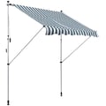 Miniatyrbillede 1 af 5: Manuel Utrækkelig Markise, Vandtæt Polyester, Justerbar Bredde 170-280 cm, Egnet til Terrasser og Altaner, UV-Bestandig, Håndsving Justering
