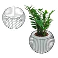 Miniatyrbillede 1 af 5: Gabion Pot, Galvaniseret Stål, Holdbart Design,Sølv