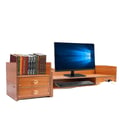 Miniatyrbillede 1 af 5: Monitorstand, MDF-materiale, Dimensioner: 48x20x13,5 cm, Samlet længde: 65,5 cm, Belastningskapacitet: 5 kg, Vægt: 2,7 kg
