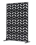 Miniatyrbillede 1 af 5: Metal Privatlivsskærm, 5-panel design, robust konstruktion, sort farve