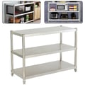 Miniatyrbillede 1 af 5: 3-lags hylde, rustfrit stål, tung-duty, fugtbestandig, pladsbesparende design