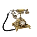 Pikkukuva 1 / 5: Vintagetelefon, pyörivä numerovalitsin, johdollinen puhelin, koristeellinen yksityiskohta