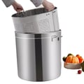 Pikkukuva 1 / 5: Kauppakattila, 50 L kapasiteetti, 201 ruostumatonta terästä, 50 cm korkeus, 57 cm halkaisija kahvoilla, sisältää suodatinkorin