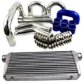 Miniatyrbillede 1 af 5: Intercooler, 3 Tommer Indløb/Udløb, Rør & Fin Kerne, Aluminium Sæt