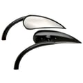 Miniatyrbillede 1 af 5: Sidespejle, Forkrommet, 4,5" B x 1,5" H, Universel Kompatibilitet, Nem Installation, Antal: 1 Par