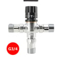 Miniatyrbillede 1 af 5: Termostatisk blandingsventil, zinkfri messing, temperaturinterval 15-70 °C, automatisk flowjustering, skoldbeskyttelse