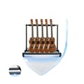 Miniatyrbillede 1 af 5: Guitar Stativ, Jern og Svamp Materiale, 5 Guitar Kapacitet, 86,5cm x 46,5cm x 73cm Dimensioner, 19cm Krydsstang Afstand, 10,5cm Stift Afstand