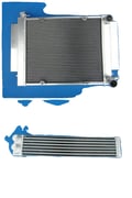 Miniatyrbillede 1 af 5: Aluminiumkøler, kerne størrelse 450 x 388 x 56 mm, samlet størrelse 550 x 400 x 74 mm, 3 kernerækker, kompatibilitet for RX2 RX3 RX4 RX5, høj ydeevne