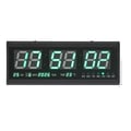 Miniatyrbild 1 av 5: Väggklocka, Högkvalitativ aluminiumlegering, Överdimensionerad LED-display, Visar tid och temperatur, Stöder väggmontering, Tyst drift
