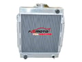 Miniatyrbillede 1 af 5: Aluminium Radiator, Kerne Størrelse 330mm x 330mm x 56mm, Samlet Størrelse 380mm x 440mm x 780mm, Indløb/Udløb 28mm/28mm, 3 Række Design