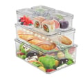 Miniatyrbillede 1 af 5: Køleskabsorganisatorer, PET-materiale, Stor organizer 30x20,32x9,9 cm, Mellem organizer 26,67x9,1x8,6 cm, Lille organizer 12,45x7,62x7,1 cm