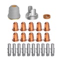 Miniatyrbillede 1 af 5: Skæreburner Dyse Sæt, 23 Stykker, 0,030 Tommer Diameter, Kompatibel med IPT-60 Serien, Kobber og Keramisk Materiale, Inkluderer Opbevaringsboks