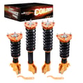 Miniatyrbillede 1 af 5: Coilover affjedringskit, justerbar højde 25-75mm, 24 niveauer af dæmpning, 9 kg/mm forfjederhastighed, pude kugle topmonteringer