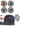 Miniatyrbillede 1 af 5: Hjulafdækning, 19 Tommer Diameter, Holdbart Plastmateriale, Cyklon-Style Design, Kompatibilitet med Tesla Model Y, Nem Snap-On Installation