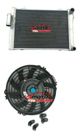 Miniatyrbillede 1 af 5: Aluminium Radiator, Kerne Dimensioner 384mm x 298mm x 40mm, Samlede Dimensioner 12-3/4" x 18" x 2-1/2", Øvre Indløb Størrelse 25mm